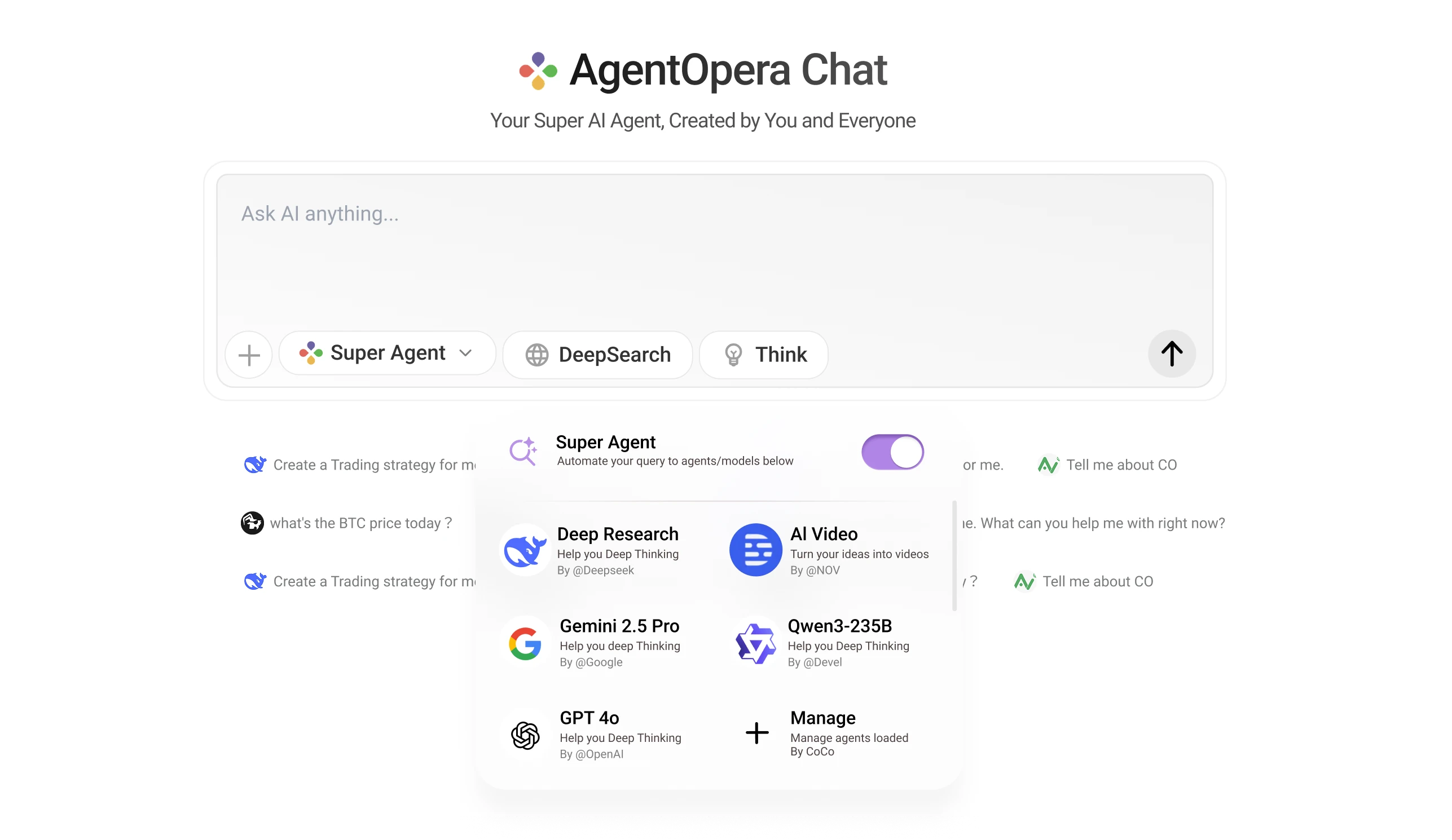AgentOpera Chat